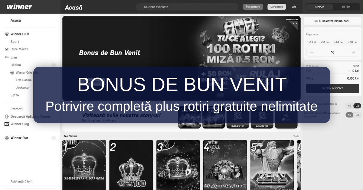 Winner Casino casino games – sloturi, live și mese